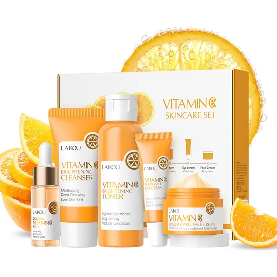Kit Skincare Facial Vitamina C Lakou 5 Peças