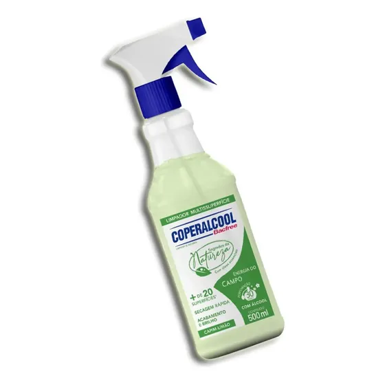 Álcool Perfumado para Limpeza Multiuso Coperalcool Bacfree Capim Limão 500mL