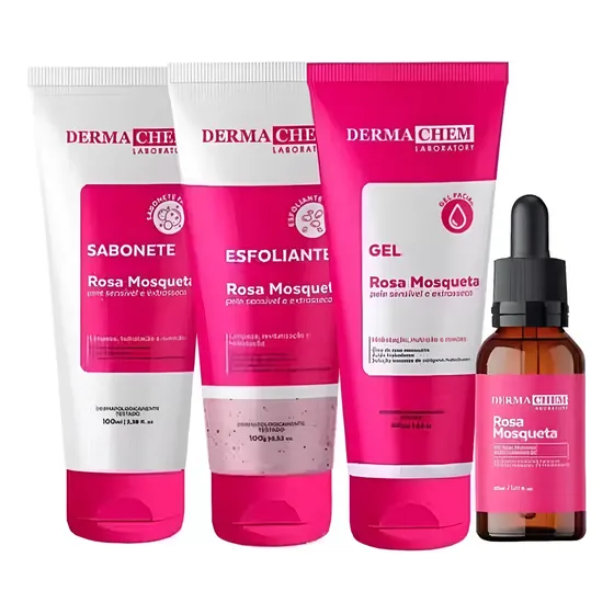 Skincare Rosa Mosqueta Dermachem Facial Kit 04 Un.