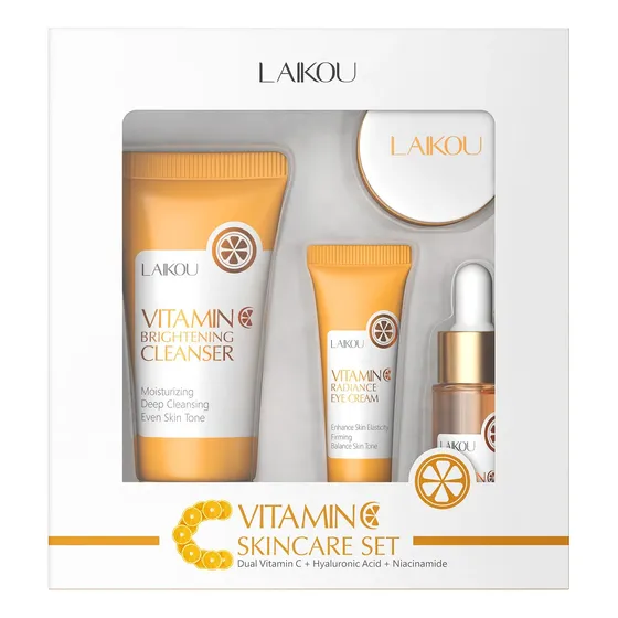 Kit Cuidados Faciais Laikou Vitamina C 4 Peças Normal Dia/noite