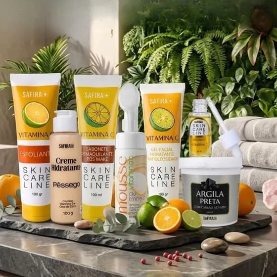 Kit De Skincare Completo Limpeza De Pele Protetor Vitamina C