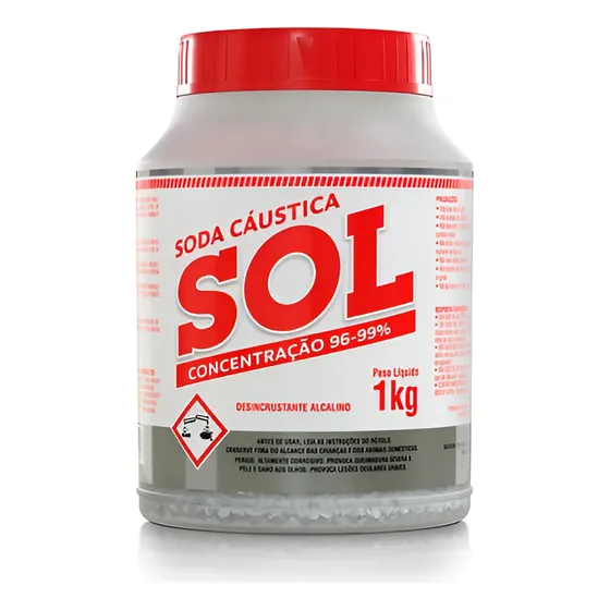 Kit Com 1 Desentupidor Sol 1kg Ação Rápida Ralo Pia