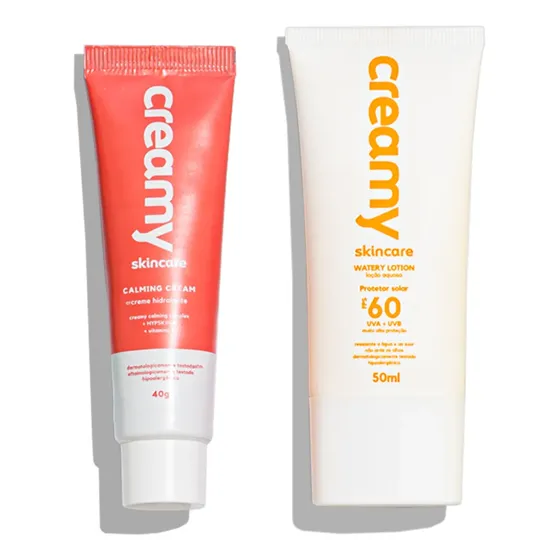 Kit Creamy Básico Calming Cream + Protetor Solar Facial Fps 60 - Todo Tipo De Pele