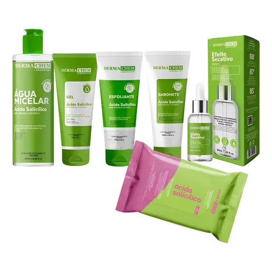 Kit Skincare Ácido Salicílico 6 Itens Dermachem
