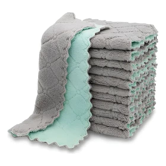 Kit 15 Toalha Pano Para Limpeza Microfibra Flanela Mágica