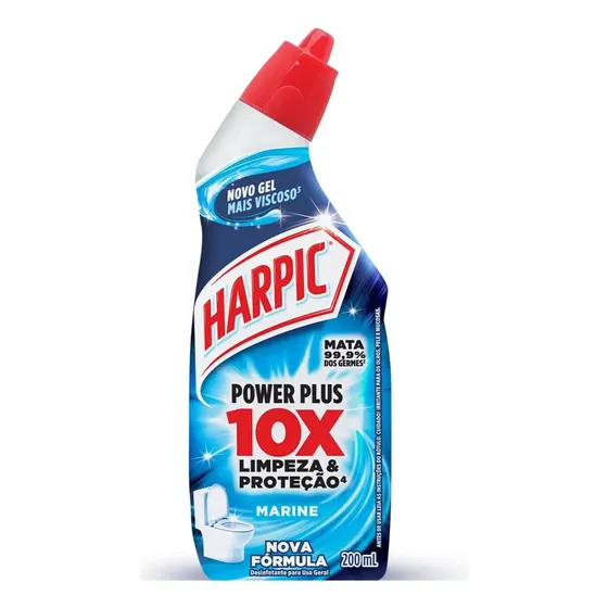 Desinfetante Sanitário em Gel Harpic Power Plus Marine 200ml