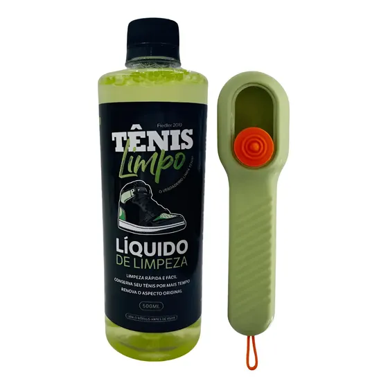 Kit Limpeza Tênis Limpo - Líquido De Limpeza + Escova