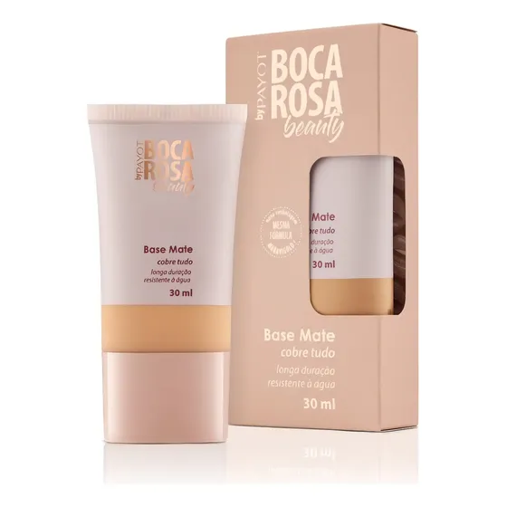 Base Líquida Payot Boca Rosa Beauty Mate Tom 6-Juliana 30mL Alta Cobertura