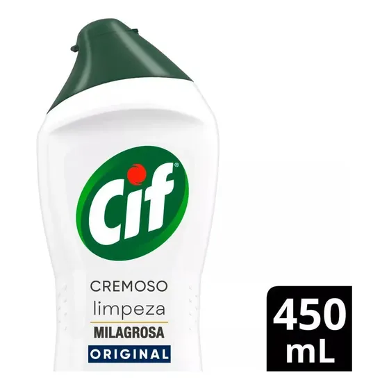 Limpador Cif Cremoso Limpeza Profunda Branco 450ml
